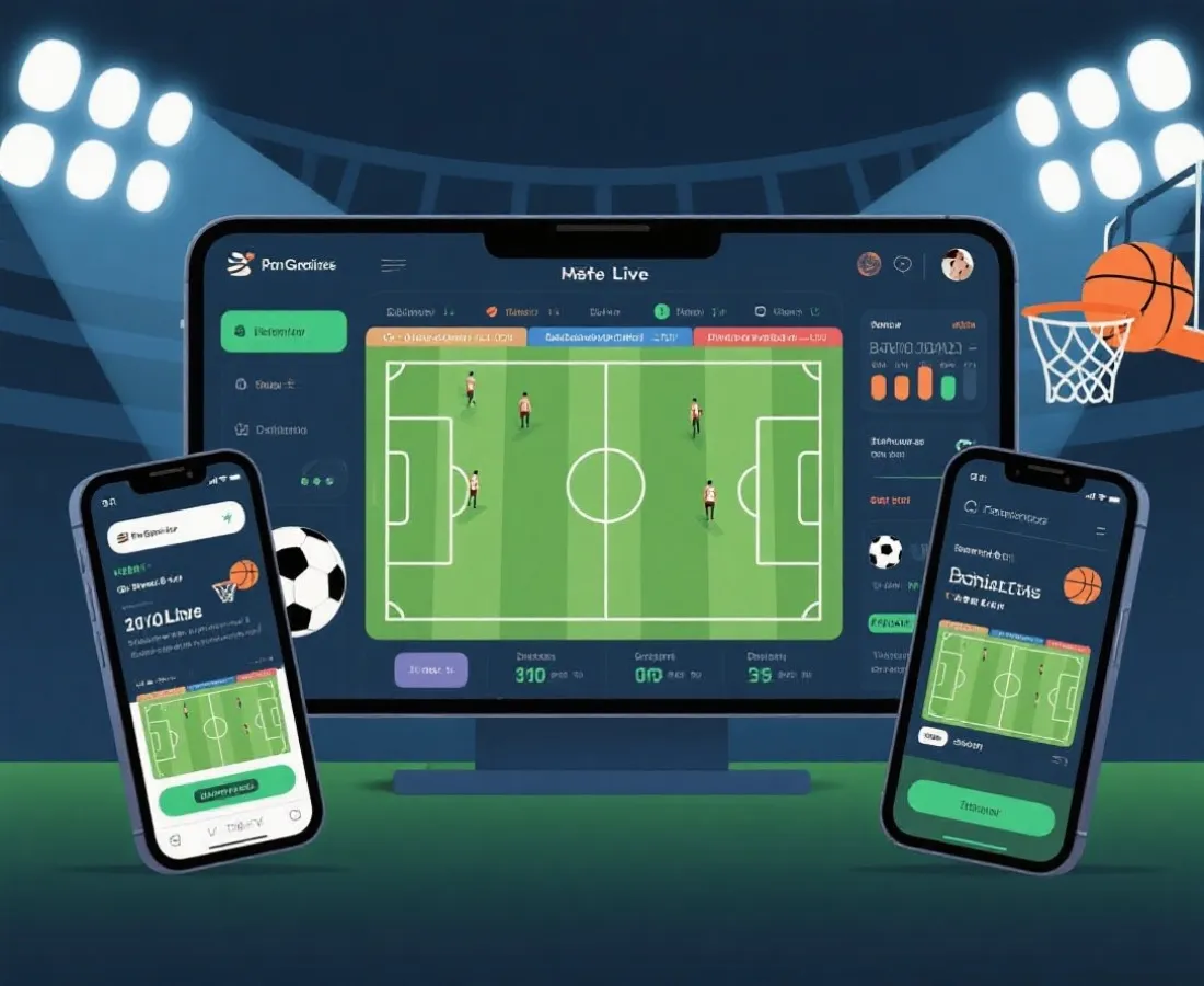 篮球与足球赛事直播应用场景示意图