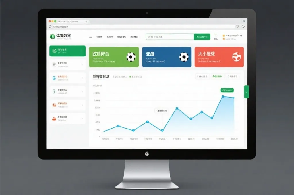 盘口分析网站栏目示意图，包含欧赔、亚盘、大小球和赔率走势